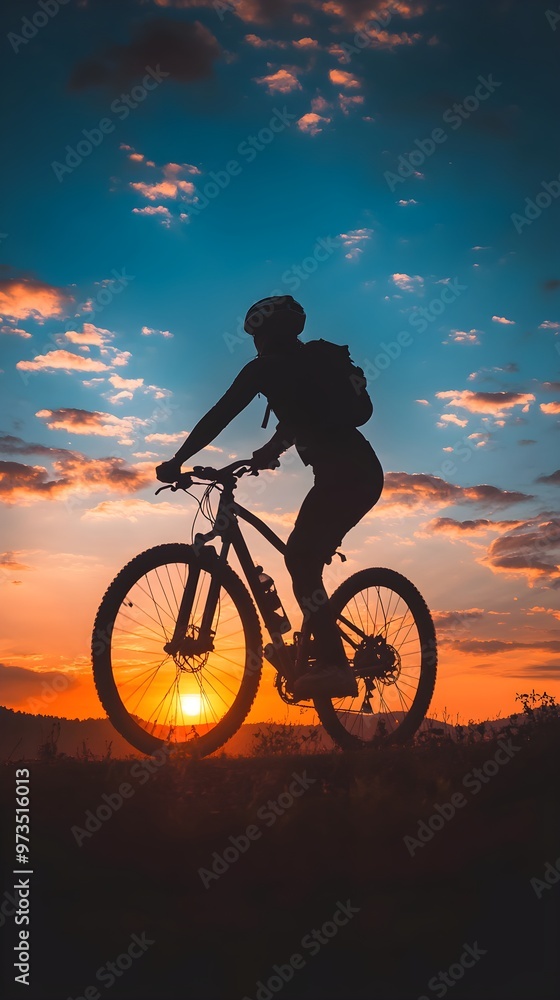 Person’s Silhouette Cycling on Bicycle Under Twilight Sky Person’s Silhouette Cycling on Bicycle Under Twilight Sky