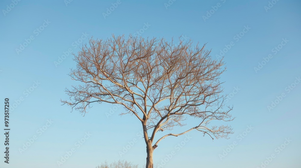 Tree without foliage against a blue sky to be used in composites Tree without foliage against a blue sky to be used in composites