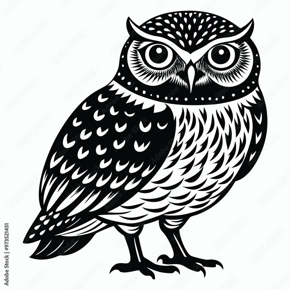 Obraz premium burrowing owl white background