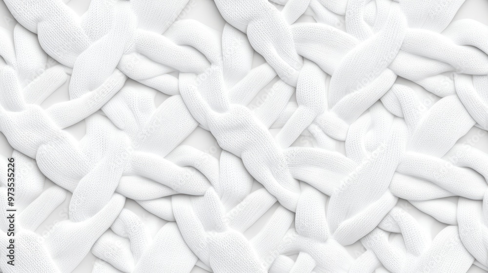 White knit seamless texture with a 3D pattern White knit seamless texture with a 3D pattern