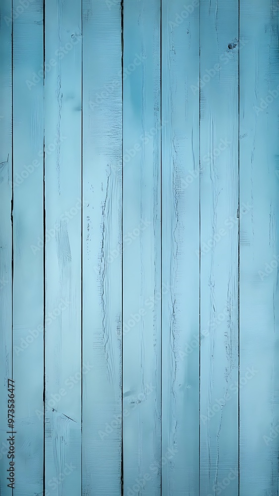Naklejka premium Sky-blue pastel color painted wooden texture, wallpaper and background