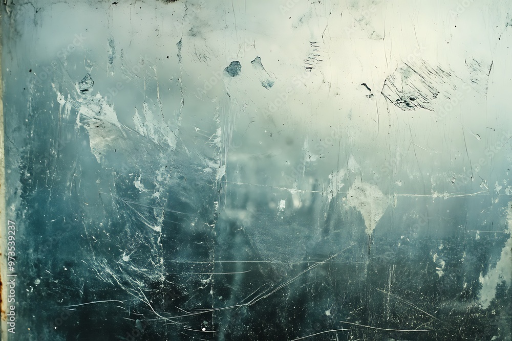 Naklejka premium Abstract Blue and White Scratched Texture Background