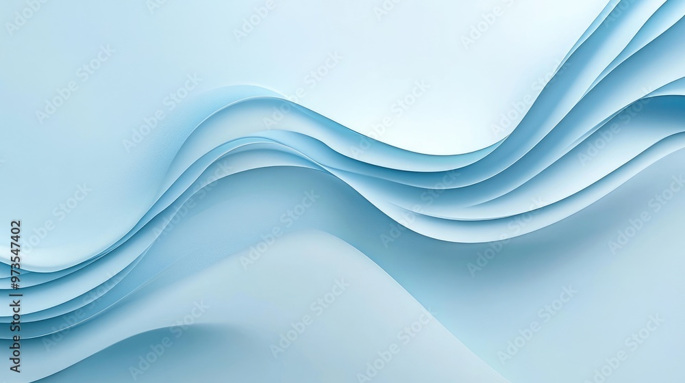 Fototapeta premium Beautiful light blue background with soft gradients and smooth textures, creating a serene and calming atmosphere, perfect for minimalist designs