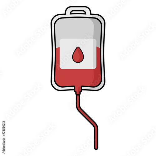 blood bag icon for app or web