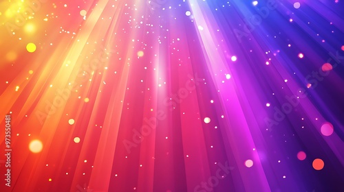 Abstract Colorful Rainbow Light Rays Background