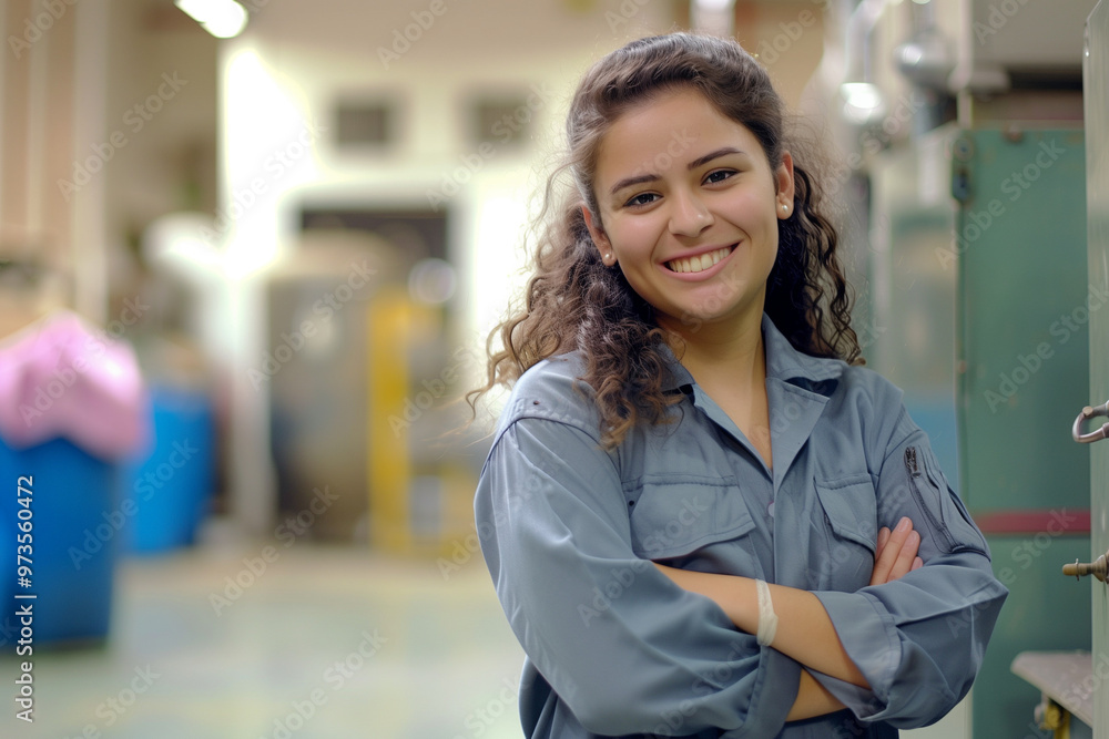 Cleaning Woman Smiling in Uniform Working in Healthy Job Environment Providing Hygiene Services for Employment Agencies Cleaning Woman Smiling in Uniform Working in Healthy Job Environment Providing Hygiene Services for Employment Agencies
