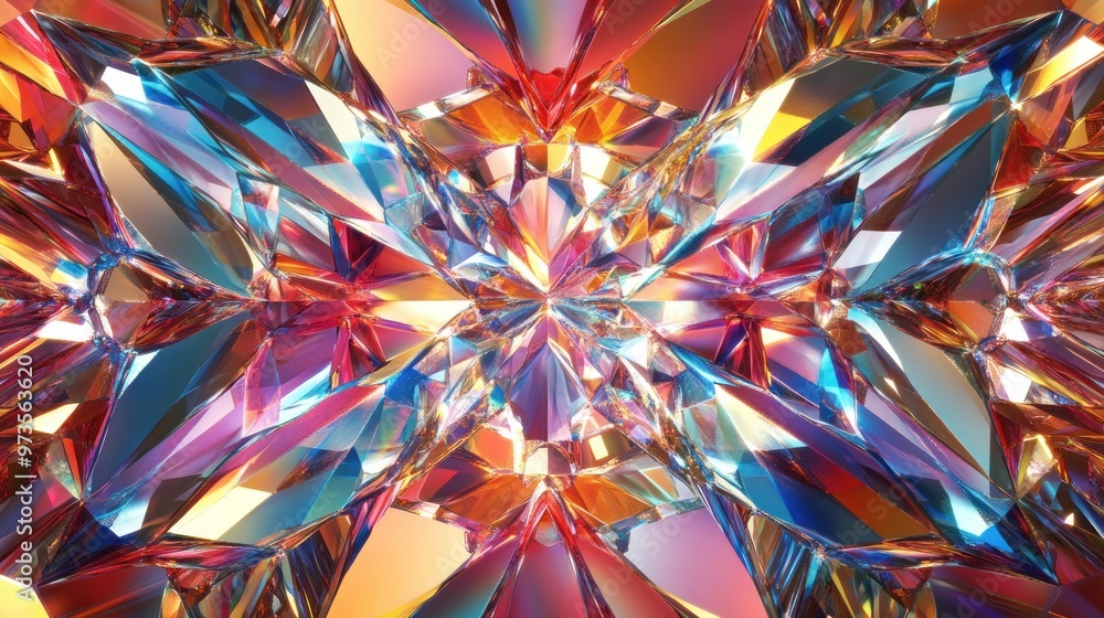 Close-up abstract colorful crystal texture. Close-up abstract colorful crystal texture.
