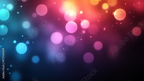 Abstract background with blurred colorful circles.