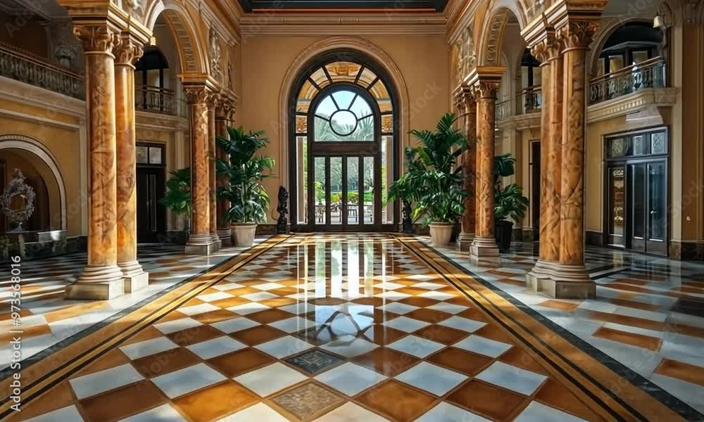 Grand Foyer of a Luxurious Mansion Grand Foyer of a Luxurious Mansion
