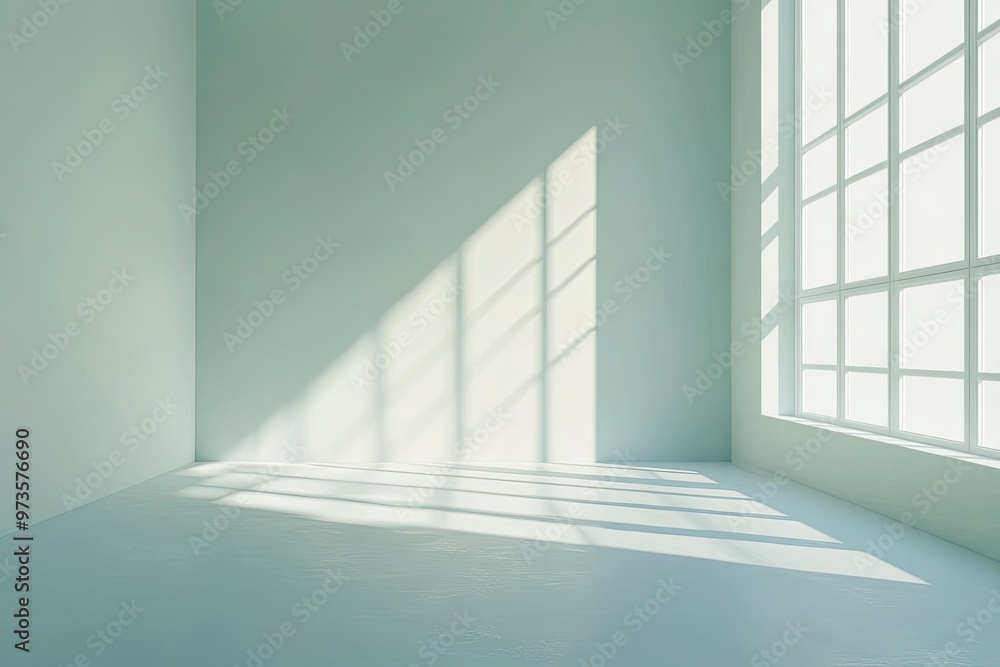 Fototapeta premium Empty Room With Natural Light Creative Copy Space Background Design Interior Concept , ai
