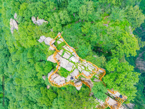 Aerial photography of Wangmangling in Taihang Mountain, Lingchuan County, Jincheng, Shanxi photo