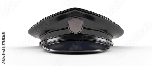 Isolated 3D illustration of a police hat on a white background photo