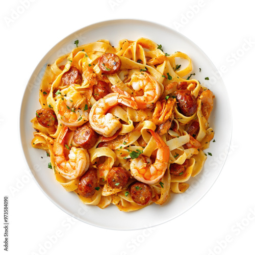 A Plate of Fettuccine Noodl...