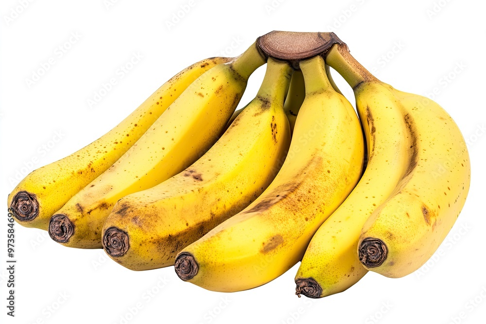 Banana fruit isolated on a white background. Bunch of bananas clipping path , ai Banana fruit isolated on a white background. Bunch of bananas clipping path , ai