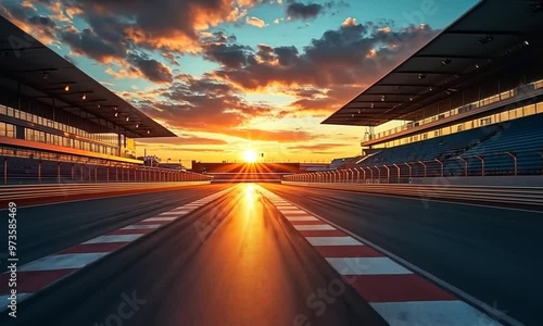 Sunset at the Racetrack