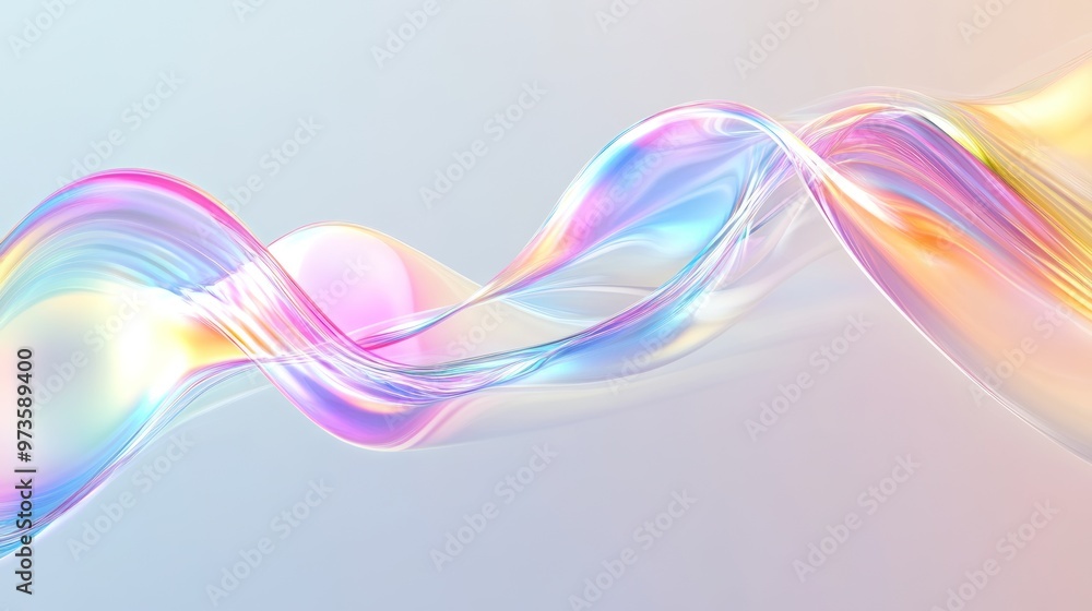 Abstract iridescent fluid background with flowing lines and pastel colours. Abstract iridescent fluid background with flowing lines and pastel colours.