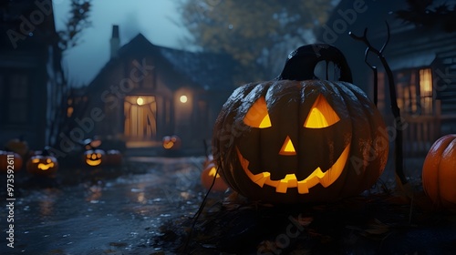 Wallpaper Mural halloween pumpkin on halloween Torontodigital.ca