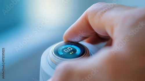 A person holding a digital clock in their hand, AI