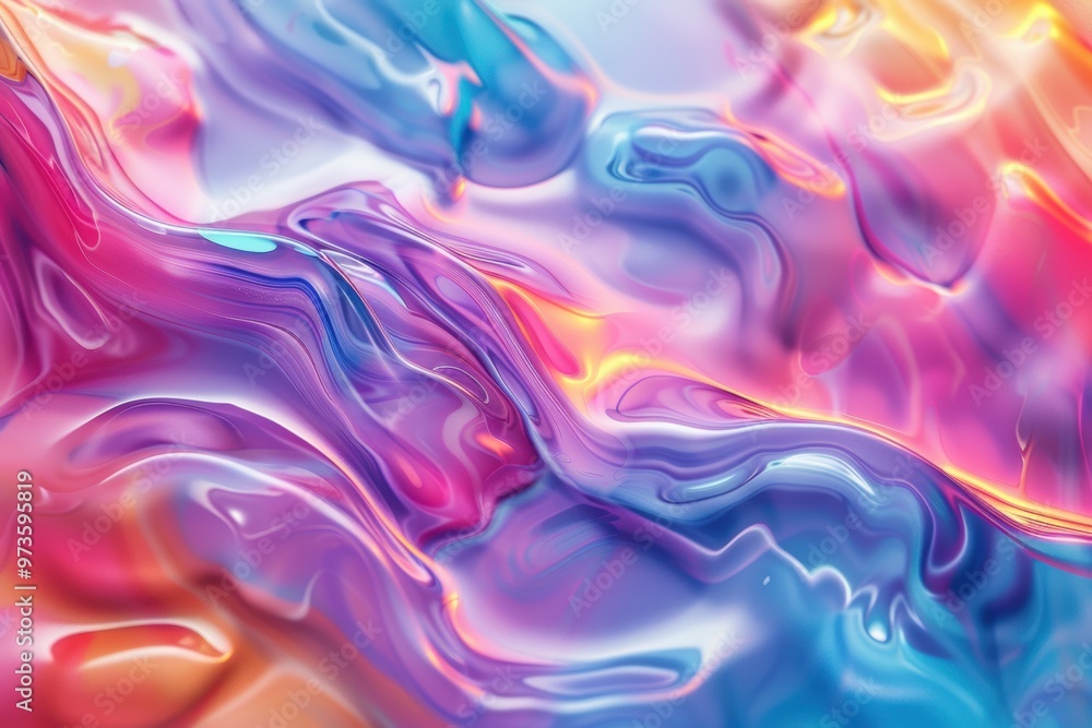 Hypnotic liquid patterns swirling in vibrant colors during an artistic display Hypnotic liquid patterns swirling in vibrant colors during an artistic display