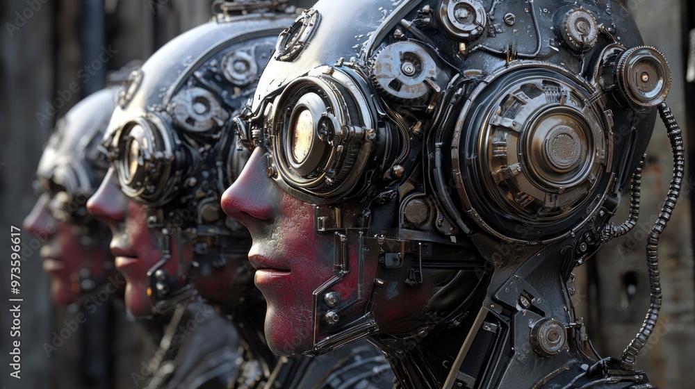 Steampunk inspired head designs Stunning artwork Steampunk inspired head designs Stunning artwork