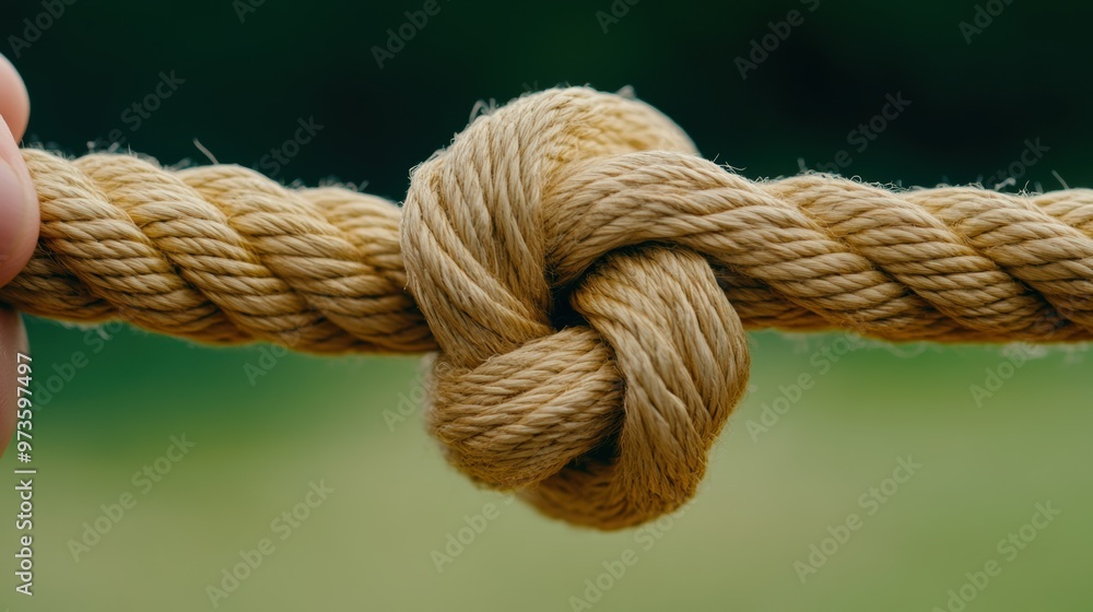 A close up of a hand holding onto the end of rope, AI A close up of a hand holding onto the end of rope, AI