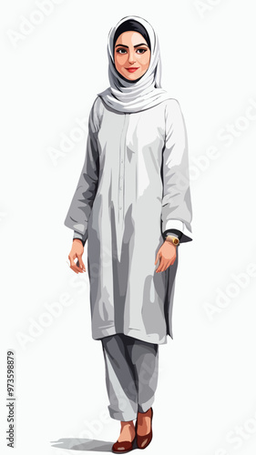 Illustration of woman arabic