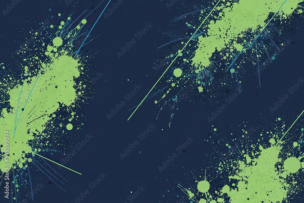 Dynamic Midnight Navy and Chartreuse Color Design with Textured Ombre Splatter and Bright Light Accents Dynamic Midnight Navy and Chartreuse Color Design with Textured Ombre Splatter and Bright Light Accents