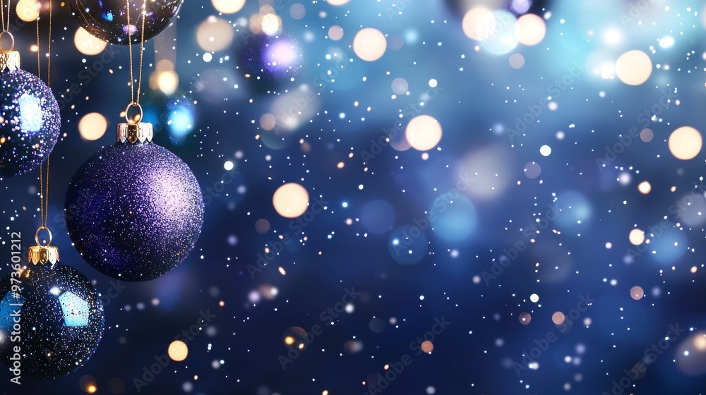 Cheerful Christmas background with bauble and glittery bokeh with blurred background. Cheerful Christmas background with bauble and glittery bokeh with blurred background.