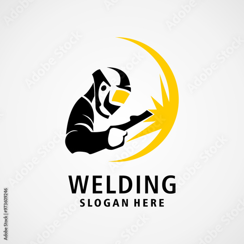welding logo design vector illustration