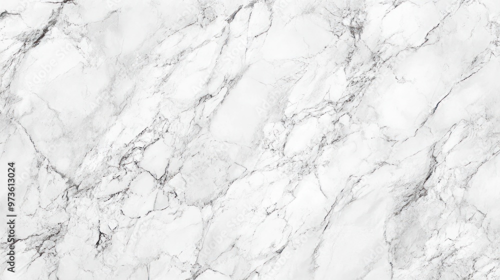 Obraz premium White marble texture with gray veins.