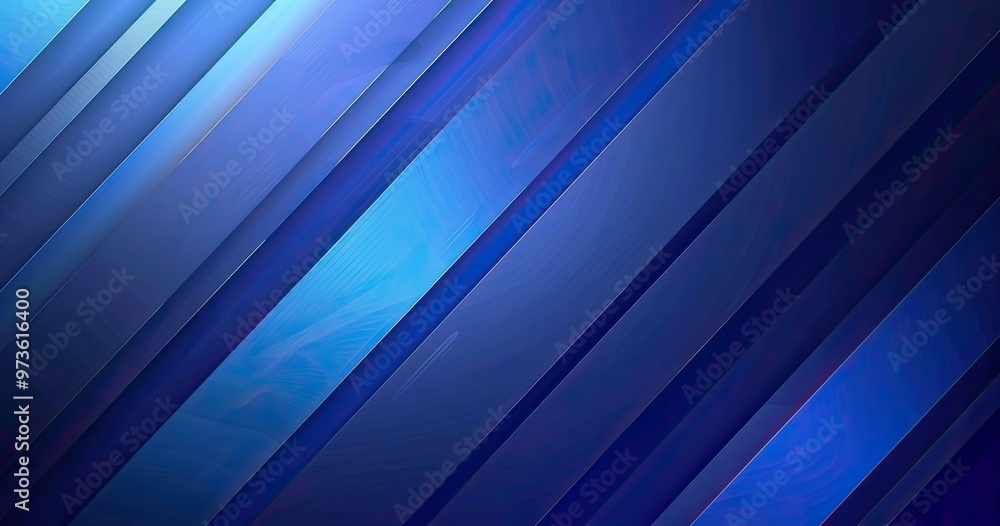 Obraz premium A visually striking abstract image featuring diagonal blue lines with varying shades, creating a dynamic and modern aesthetic.