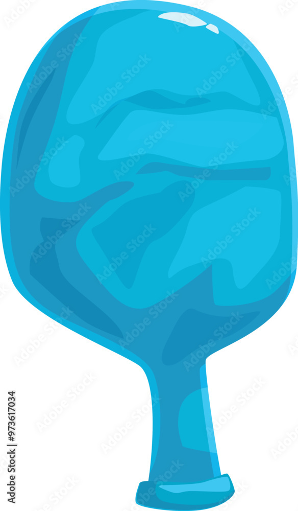 Cartoon blue balloon waiting to be inflated for a party decoration Cartoon blue balloon waiting to be inflated for a party decoration