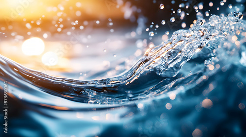 wave of skincare essence water in motion