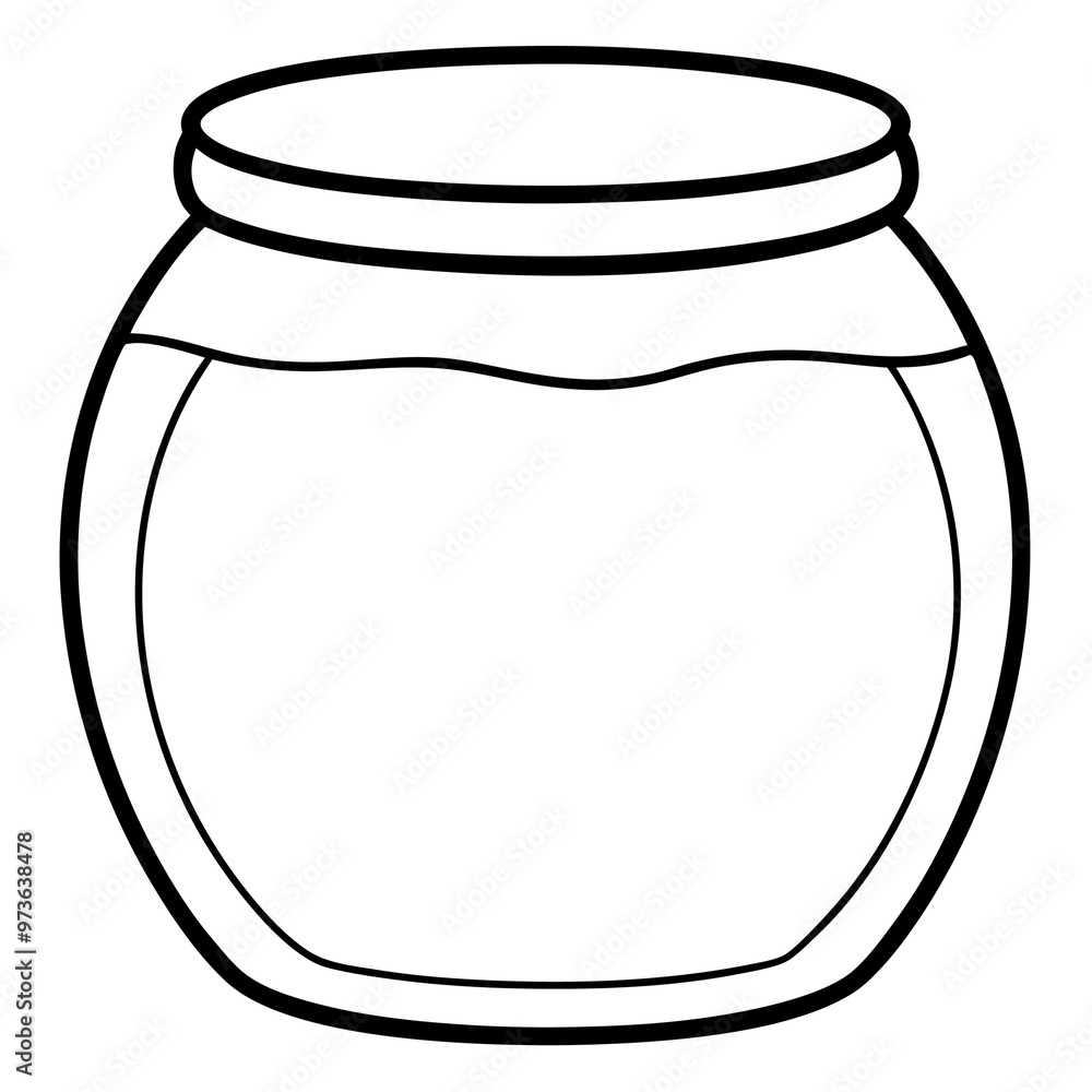 honey jar outline coloring book page line art drawing honey jar outline coloring book page line art drawing