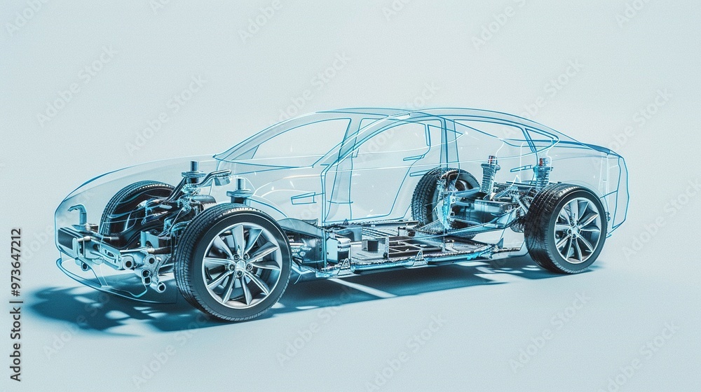 Transparent X-Ray View of a Modern Car's Inner Workings