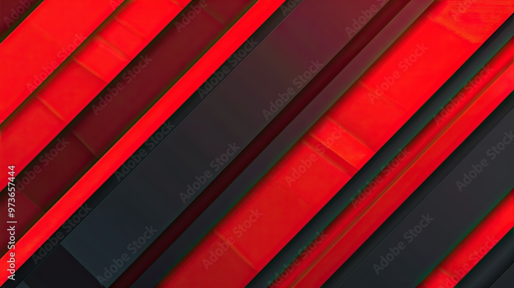 Obraz premium An abstract composition featuring diagonal red and dark layers, creating a dynamic visual effect.