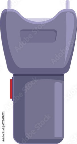 Gray electroshock weapon is discharging high voltage