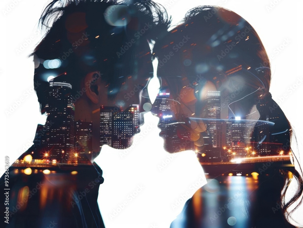 Futuristic Love. Technology background concept Futuristic Love. Technology background concept
