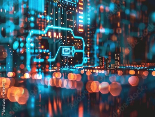 Wallpaper Mural Secure Connections. Network security background technology concept Torontodigital.ca