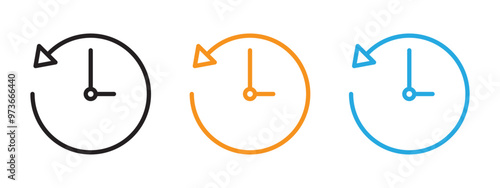 History icon Thin line illustration set