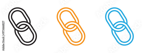 Link icon Thin line illustration set