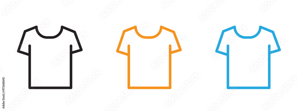 T shirt Icon Thin line illustration set T shirt Icon Thin line illustration set