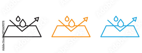 Obraz na plátně Waterproof icon Thin line illustration set