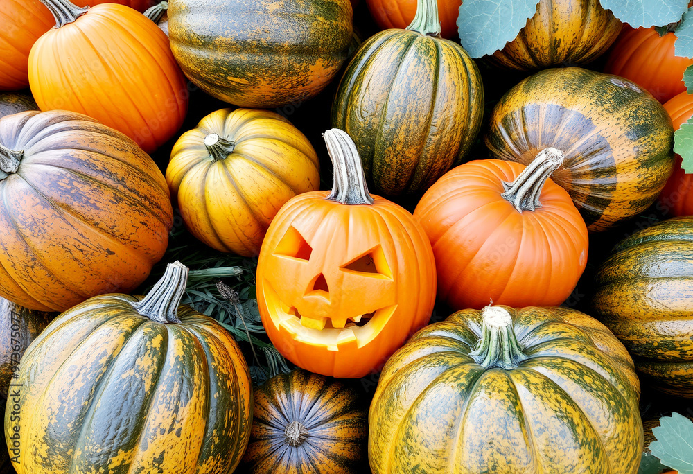 Pumpkins for halloween in illustrations Pumpkins for halloween in illustrations