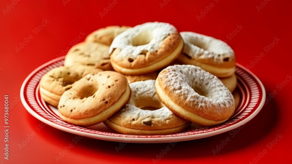 Deliciously tempting donuts ready to be enjoyed Deliciously tempting donuts ready to be enjoyed