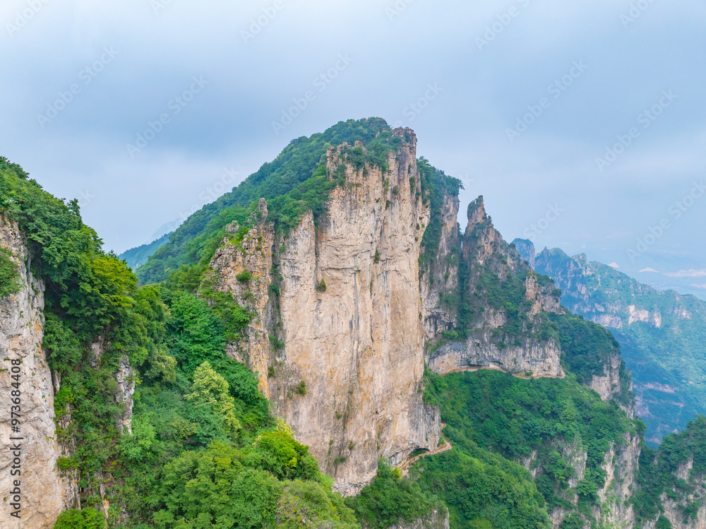 Aerial photography of Wangmangling, Taihang Mountain, Lingchuan County, Jincheng, Shanxi, China Aerial photography of Wangmangling, Taihang Mountain, Lingchuan County, Jincheng, Shanxi, China