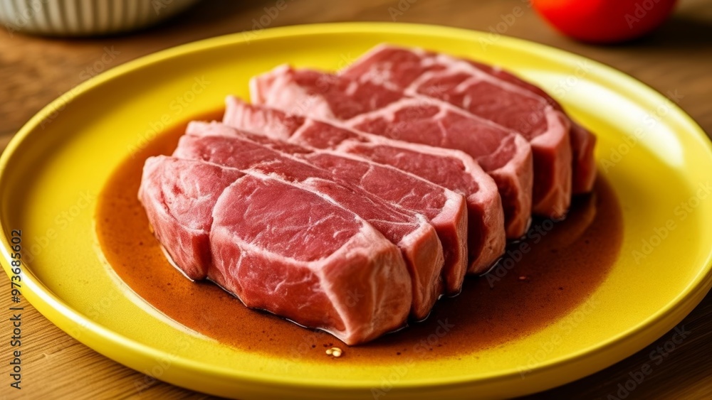 Deliciously cooked beef ready to be savored Deliciously cooked beef ready to be savored