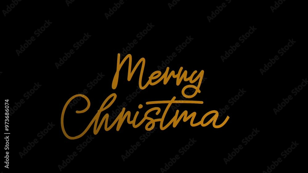 Merry Christmas text animation with elegant style for greetings. Merry Christmas text animation with elegant style for greetings.
