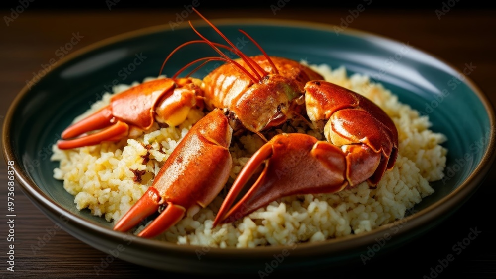 Deliciously prepared seafood dish ready to be savored Deliciously prepared seafood dish ready to be savored
