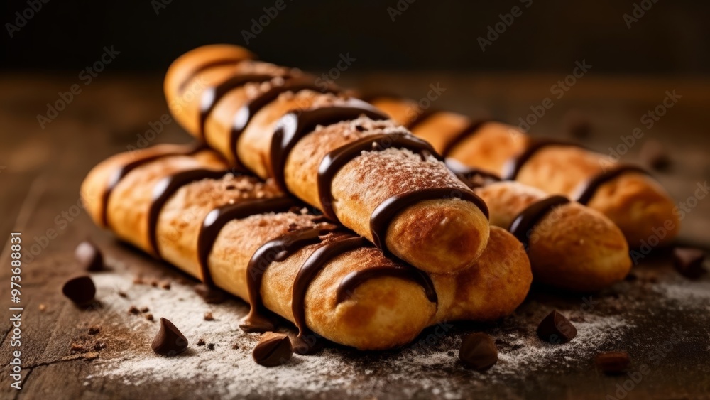 Deliciously indulgent chocolatedipped pastries Deliciously indulgent chocolatedipped pastries